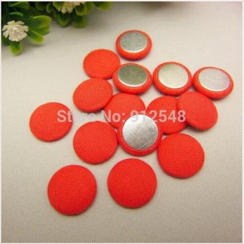 50 pcs 15mm Solid Fabric Covered flat back Buttons, Cloth Covered Buttons, garment accessories,XK5620