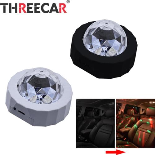 Car Auto Lamp USB Light DJ RGB Mini Colorful Music Sound Light USB Holiday Party Karaoke Atmosphere Lamp Welcome Light