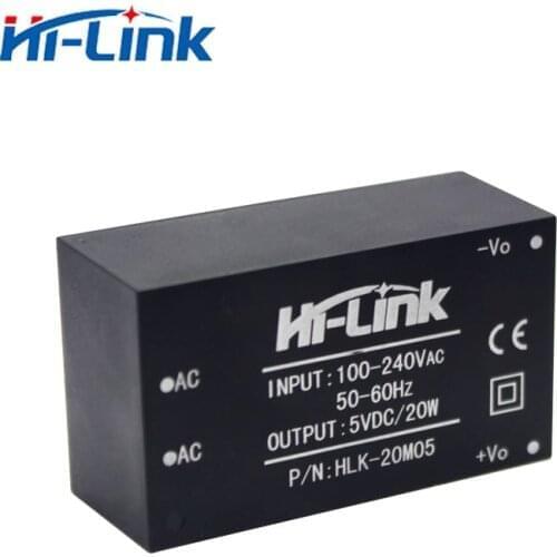 Free shipping 5 pcs/lot Hi-Link HLK-20M05 220v 5V 20W AC DC compact isolated step down power supply module
