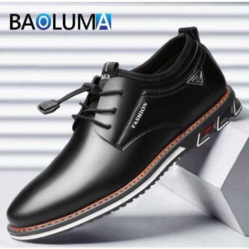 Brand Mens Casual Shoes High Quality Leather Shoes for Men Classic Comfortable Mens Dress Shoes Outdoor Mens Driving Shoes