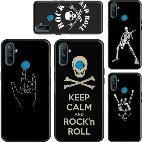 Rock Roll Skull For OnePlus 8 Pro 8T 7T Nord 9 Pro Case Cover For Realme 8 Pro 6Pro 7Pro 7i C3 C11 C15 C21