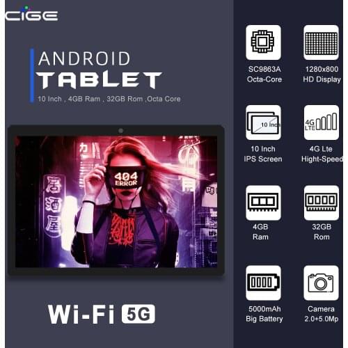 CIGE Mx960 Cheap childrens Android 10 Inch Tablet PC 4GB RAM 32GB ROM Octa Core For Games 4G Lte phone WIFI With Keyboard