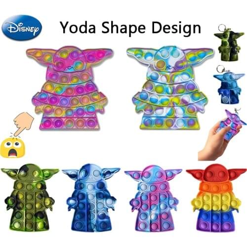 Disney Baby Yoda Push Bubble Sensory Toys Squishy Antistress Reliever Adult Child Funny Antistress Fidget For Kids Xmas Toy Gift