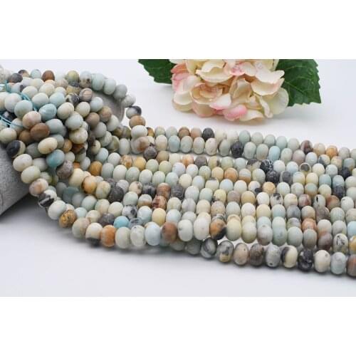 4-13mm AAAAAANatural Amazonite frosted surface colorfull Abacus Beads For DIY necklace bracelet jewelry making 15 "free delivery
