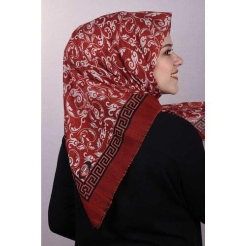ERBİL PATTERNED LINEN FLAMLI SCARF-DESEN-06-RENK-07