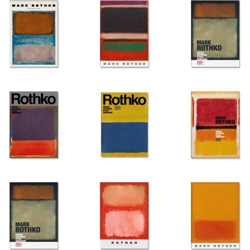 Famous Mark Rothko Abstract Multicolor Murals Canvas Painting Modern Posters and Prints Wall Pictures for Living Room Home Decor