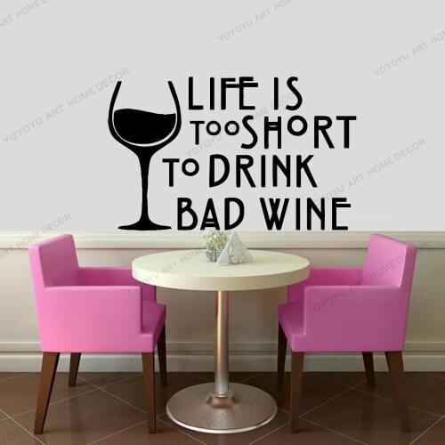 Classic Sentence Drink Beer Wine Keep Calm Quotes Removable Vinyl Wall Stickers For Kitchen Home Background Wall Decal rb268
