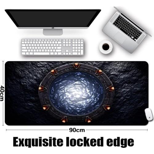 Mairuige Famous Sci-fi Movie TV Show Stargate Earth Sg1 Pattern Cool Table Mousepad Mat for Pc Computer Game Gaming Player
