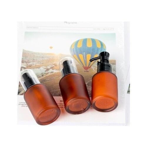 Red Amber frosted glass perfume bottle 15ml 1oz 2oz 100ml 4 oz 200ml Essential Oil Skincare Black Spray Pump Dropper Lids Toner