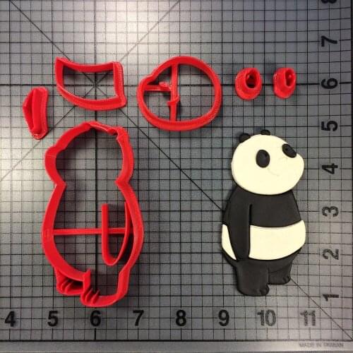 Cute Baby Panda Cookie Cutter Kitchen Baking Supplies Cake Icing Decoration Tools Set 3D Printed Custom Seal