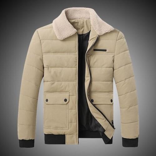 Wool Collar Winter Coat Men 2021 Brand New Thick Warm Jacket Mens Casual Coats Outerwear Male Solid Color Wool Clothing