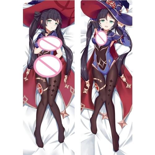 Genshin Impact Mona Dakimakura Cover Game Character Fullbody Pillow Case Peachskin Otaku Bedroom Bedding Pillow Cover