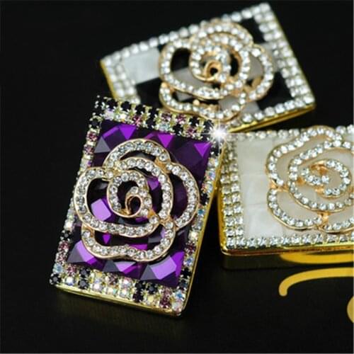 New Creative USB Diamond Inlaid Crystal Rhinestone Ladies Rechargeable Lighter Cigarette Accessories Men And Women Gifts