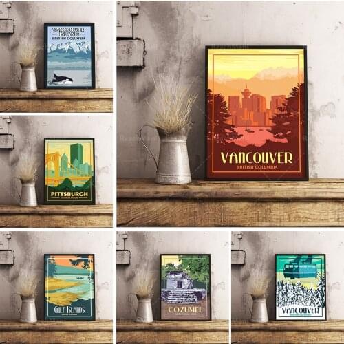 Gulf Islands BC - Vintage Travel Poster