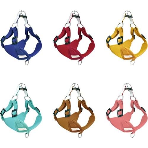 Personalized Dog Harness Rope Reflective Breathable Adjustable Pet Harness For Small Middle Dog Harness Vest Leash Set Chihuahua