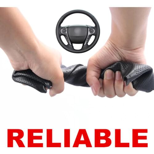 Hand stitched PU Artificial Leather Car Steering Wheel Cover for Honda Accord 9 2013 2014 2015 2016 2017 Crosstour 2013 - 2015