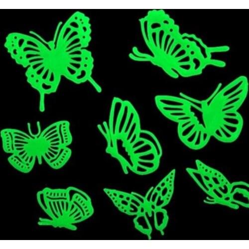 Glow In Dark Toys Luminous Smile Face Stickers Bedroom Sofa Fluorescent Painting Toy PVC Stickers for Kids Room