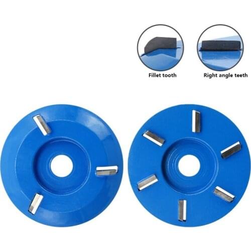 3/4/5/6 Teeth Power Wood Carving Cutter Disc Milling Attachment Bore Arc/Flat for Angle Grinder Attachment 90mm Diameter 16mm
