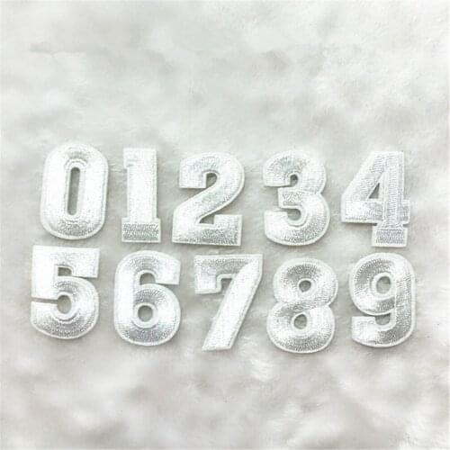 0~9 Numbers DIY Embroidered Patch Sewing Iron On Uniform Badge Shirt Applique