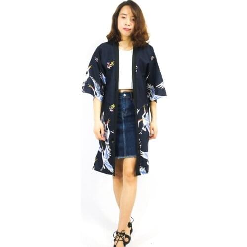 Japanese kimono yukata kimono cardigan fashion blouse women 2019 long sleeve cardigan haori traditional kimonos dress FZ017