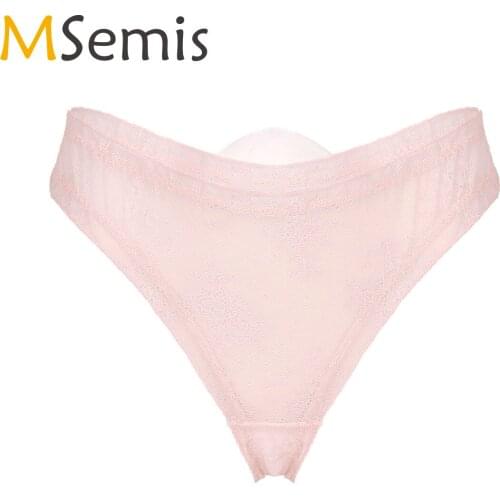 Women Print Lace See-through Sexy Briefs Clubwear Ladies Exotic Panties with Removable Fluffy Ball for Lingerie Night Party