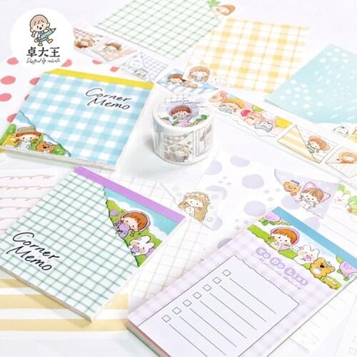 1set/lot Memo Pads Sticky Notes Molinta Open the corner Paper diary Scrapbooking Stickers Office School stationery Notepad