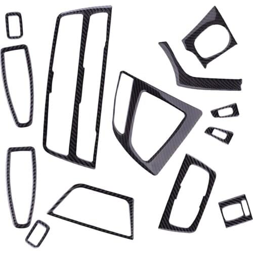 1 Set Carbon Fiber Car Interior Trim Cover Decoration Fit for BMW 3 4 Series F30 F31 F32 F33 F34 2014 2015 2016 2017 2018 LHD