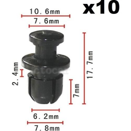 10pcs OEM Nylon For Honda Splash Shield Clip For Accord Prelude For CR-V For Odyssey 90657-SB0-003