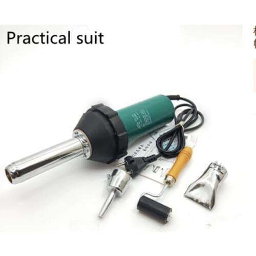 1080W 220V 50Hz Plastic Hot Air Welding Gun with Pencil Tip Nozzle & Flat Tip & Pressure Roller Heat Gun Kit for Welder Ma