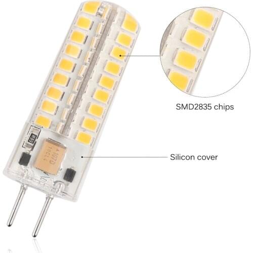 12V G6.35 72-LED Bulb Light 7W SMD2835 Silicon Warm White Equivalent To 60W Halogen Lamp For Home Lighting