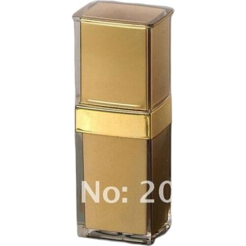 30ml gold square shape press pump bottle,cosmetic container,press pump bottle ,Cosmetic bottle Cosmetic Packaging