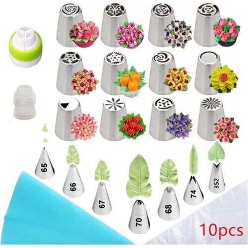 32pc/set christmas pastry nozzles for cream confectionery tips tulip leafs russian piping tip cake pastry icing piping nozzles