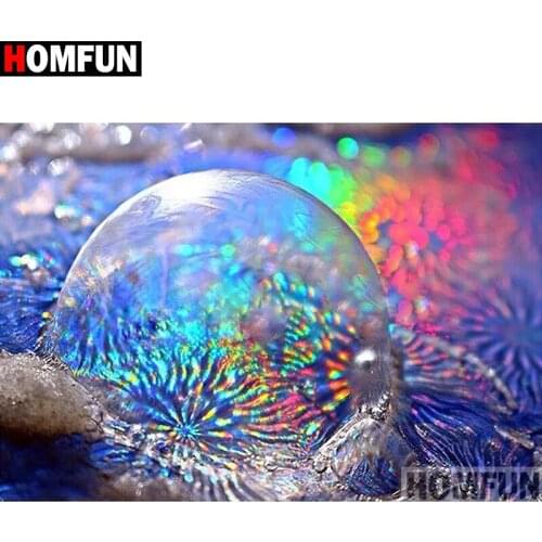 HOMFUN Full Square/Round Drill 5D DIY Diamond Painting "Color bubble" Embroidery Cross Stitch 5D Home Decor A15736