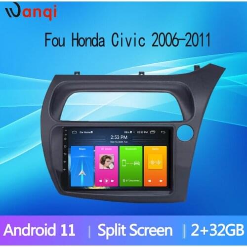 32GB RAM Car Stereoscopic Receiver forRHD Honda Civic 2006-2011 7" inch Android 10.0 Multimedia GPS Navigation CarPlay Head Unit