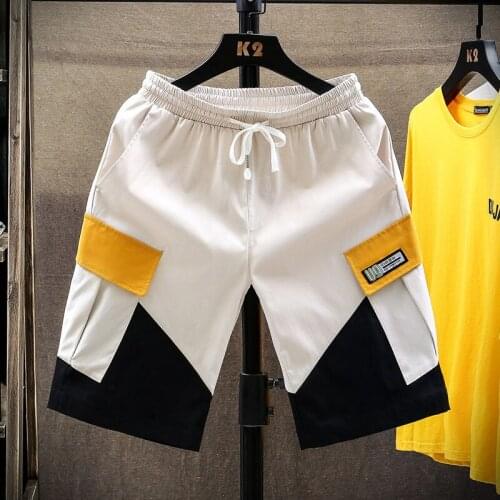 Five-point pants mens thin summer new 2021 trend hundred shorts mens loose-fitting youth work pants