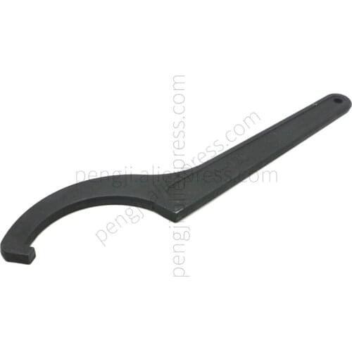 C Hook Spanner Wrench Collet Chuck for 110-130mm Round Nut, Black Adjustable Hook Wrench Tool Steel Key Hand Tools for Nuts Bolt