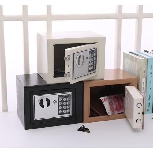 Household safekeeping of the head of a bed 17E mini piggy bank Office All Steel Password Safes