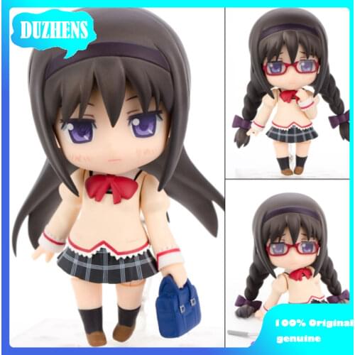 100% Original:Puella Magi Madoka Magica Akemi Homura 208 Q version figma Action Figure Anime Figure Model Toys Figure Doll Gift