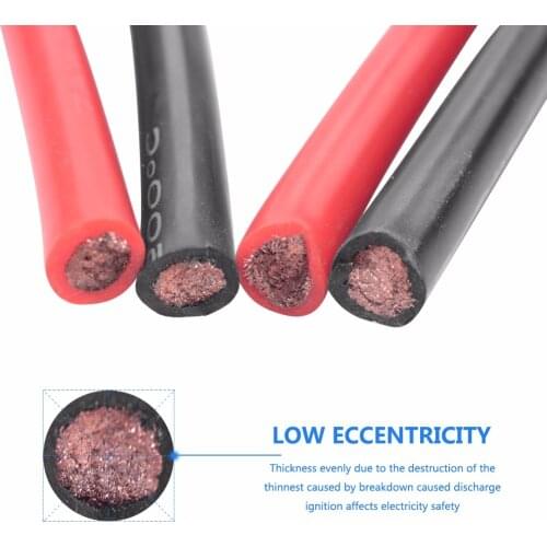 10 Meters/Lot 14 16 18 20 Gauge AWG Flexible Rub Silicone Rubber Wire Cable Flexible Red Black Braided Cable