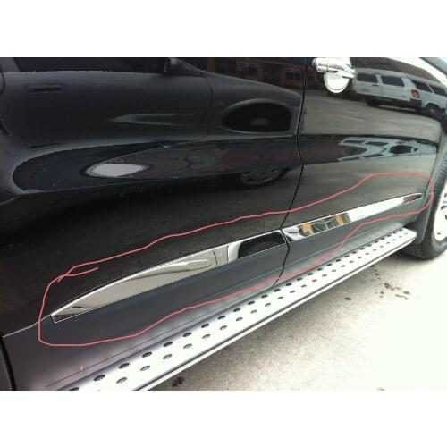 For Volkswagen Tiguan 2010-2017 Stainless/ABS Door Side Body Molding Chrome Trim Cover 4pcs/set car accessories