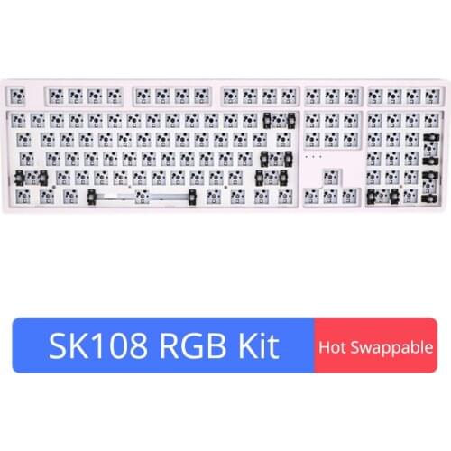 Sk108 key Mechanical Keyboard kit 100% Hot Swappable Programmable Wired Bluetooth Replaceable Space Mechanical keyboard DIY kit