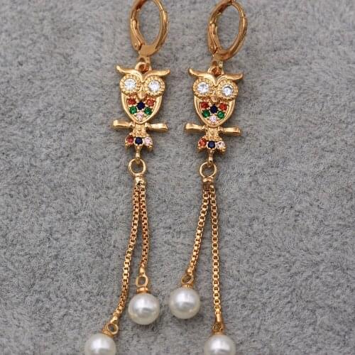Trendy Dangle Drop Earrings Simulated-Pearl Animal Earring For Women Fashion Jewelry Accessories Wedding Party Anniversary Gift