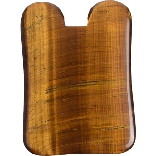 New Gua Sha Tool Natural Tiger Eye Massage Stick Acupuncture Pen Face Body Neck Crystal Mineral Stone Massager Health Skin Care