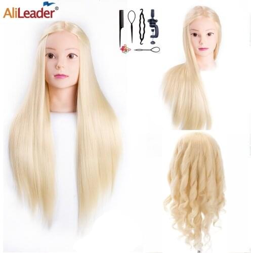 Alileader Professional Training Head Hair Practice Barber Training Mannequin Head Cosmetology Mannequin Heads For Hairstyle
