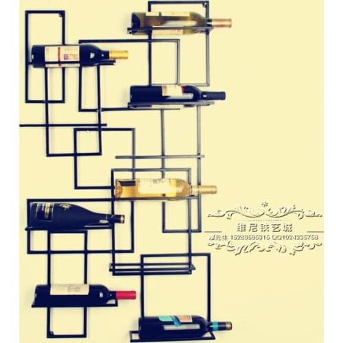 Simple Modern Wrought Iron Wine Rack Bar Bar Taiwan Wine Rack Wine Rack Wall Decoration Wine Rack Wine Rack Wine Bottle Holder