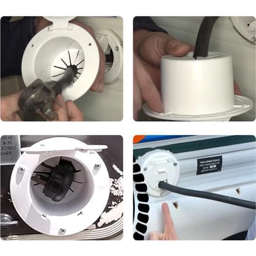 RV - Camper Electric Black Power Cord Cable Hatch 30 50 Amp Cord