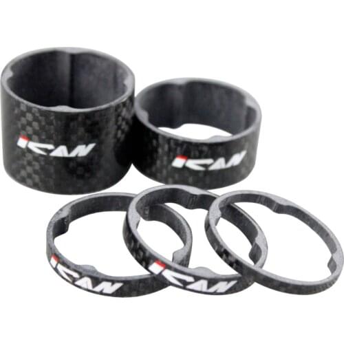 ICAN Super light bike carbon spacer 2x5mm/3mm/15mm/25mm 3k-glossy carbon bike spacer ican brand free shipping SC02-SL
