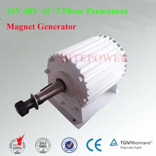 24V 1000W 500r/m three phase ac generator 24V/48V rated power 1KW permanet magnet generator horizontal windmill use