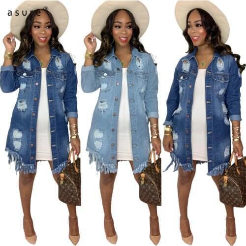 Tops Women Spring Denim Jackets 2021 Fashion Oversized Black Jeans Coat Female Vintage Windstopper Outerwear Clothing S390000
