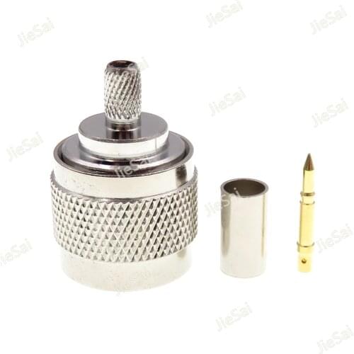 3PCS N Type Male Plug Crimp For RG58 RG400 Cable Connector N-J3